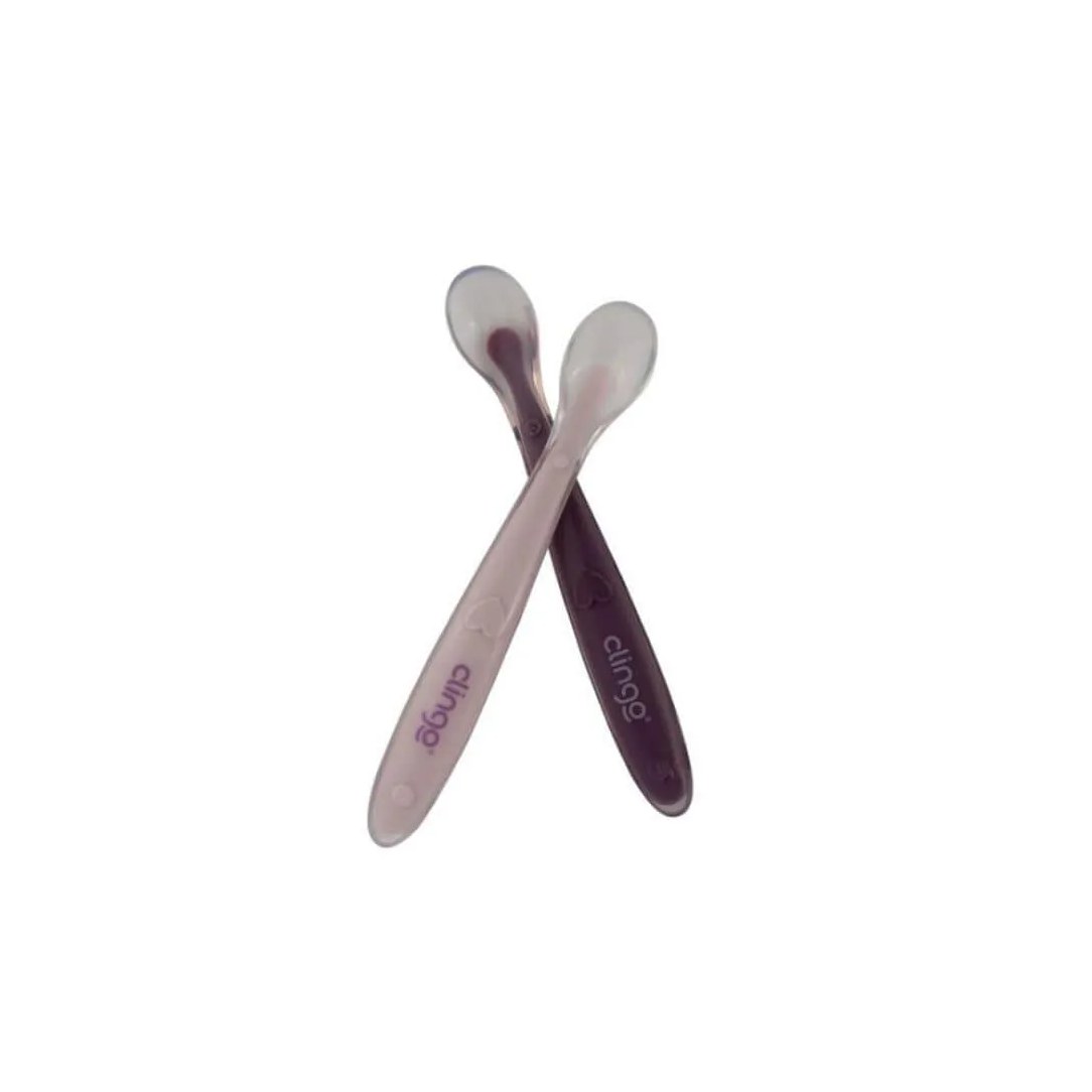 Colher Silicone Premium Colors Rose 2un - Clingo