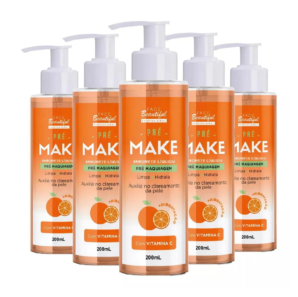 Sabonete Liquido Pré Make com Vitamina C Face Beautiful 200ml