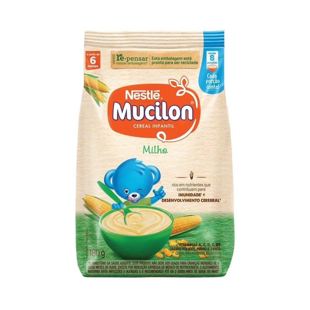 Mucilon Milho Sachê 180g - Embalagem com 12 unidades