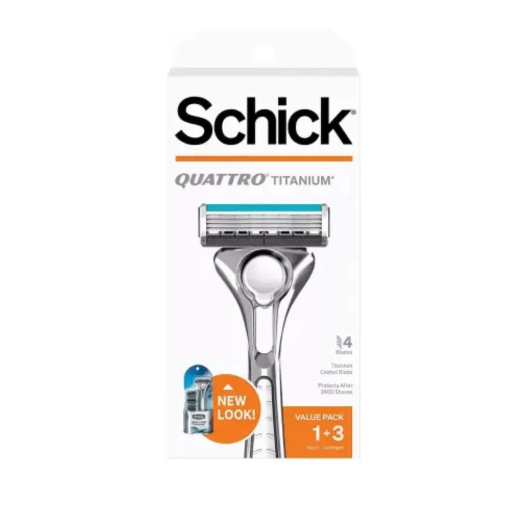 Barbeador Schick Quattro Titanium +3 Refis