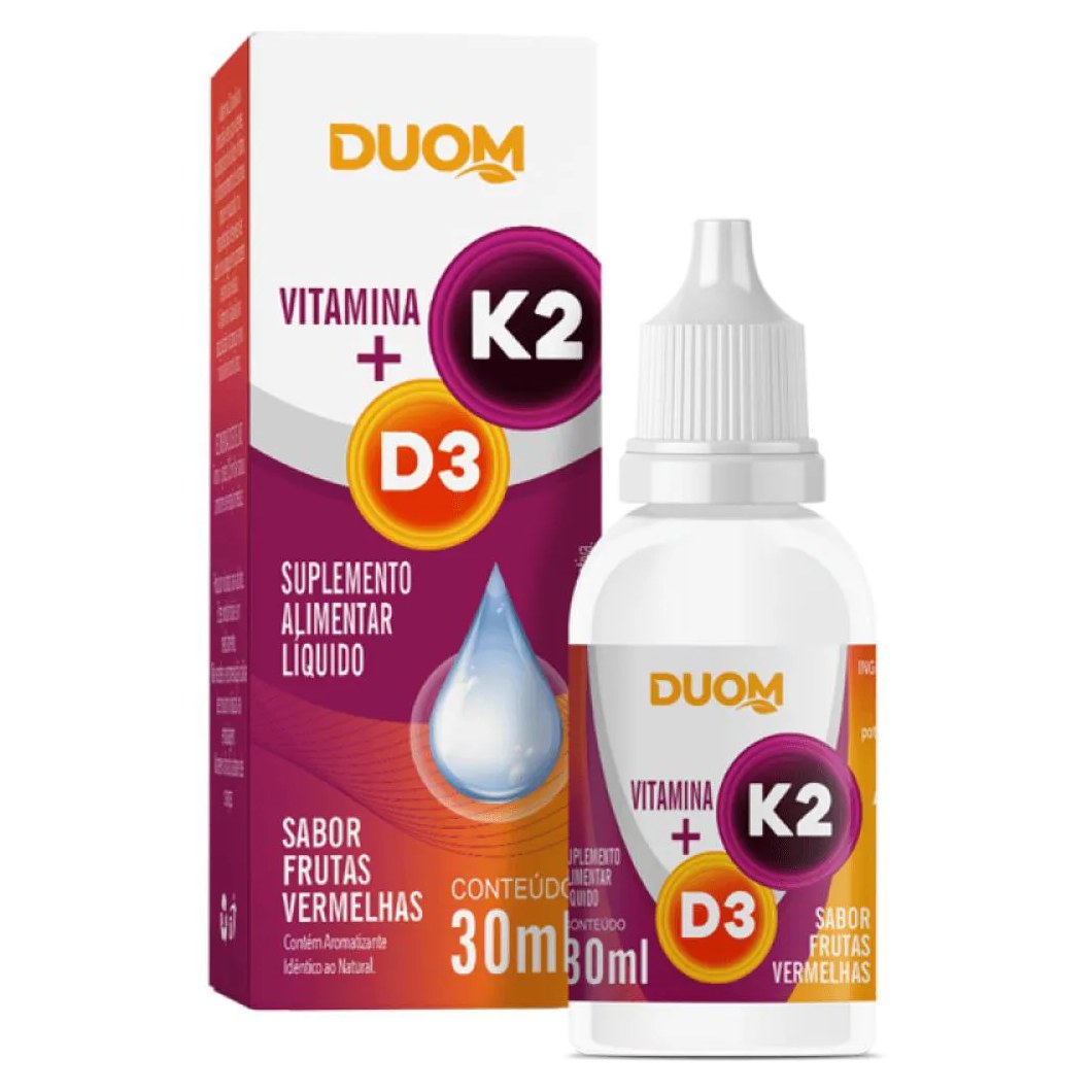 Vitamina K2 + D3 Sabor Frutas Vermelhas 30Ml - Duom