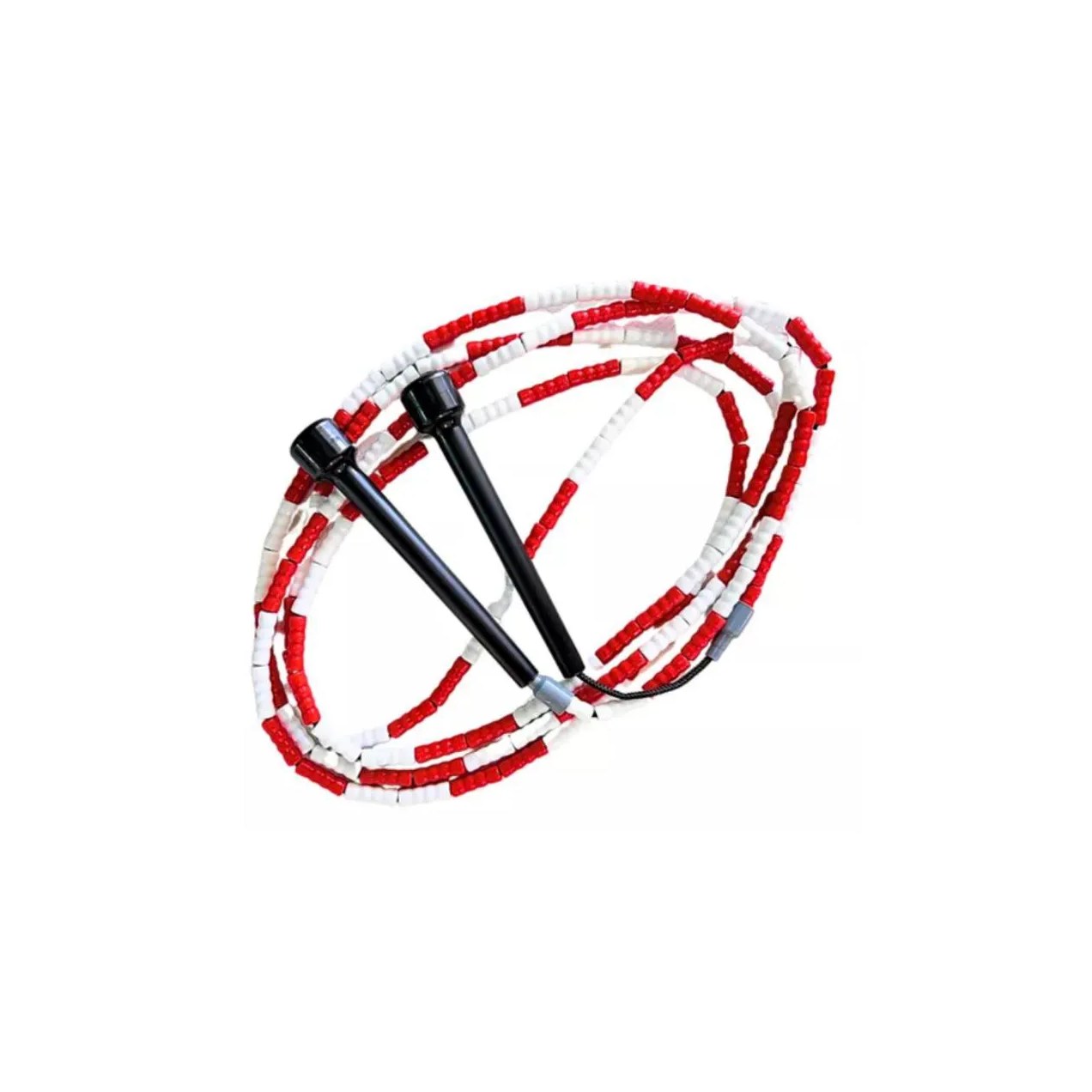 Corda de Pular Segmentada Prottector Freestyle com Manopla Branco Vermelho