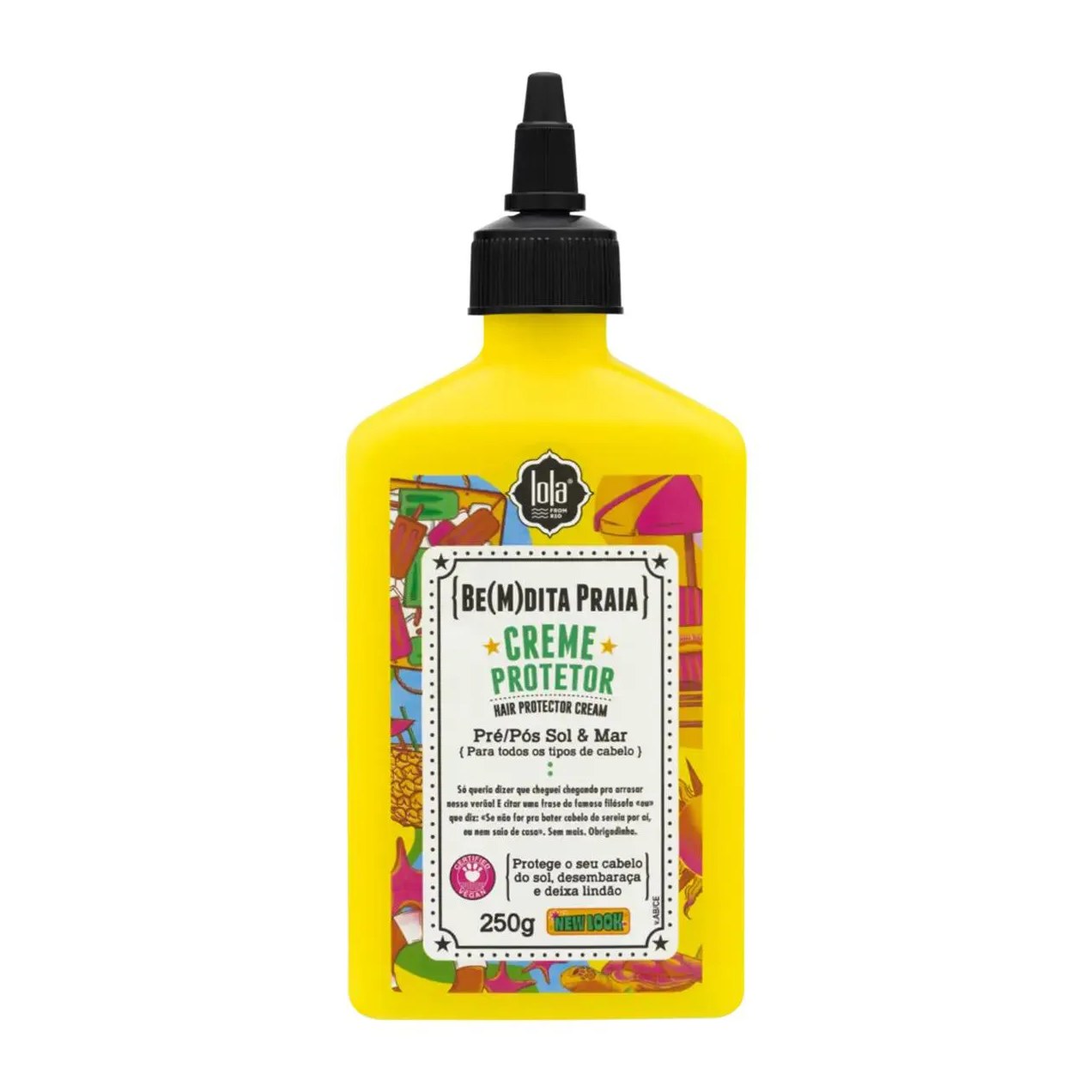 Creme de Pentear Protetor Pré e Pós Sol Be(M)dita Praia Lola Cosmetics 250g