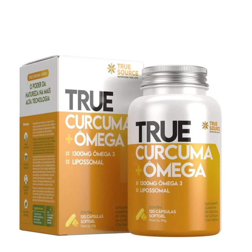 True Curcuma + Ômega (120 Softgels) - Padrão: Único