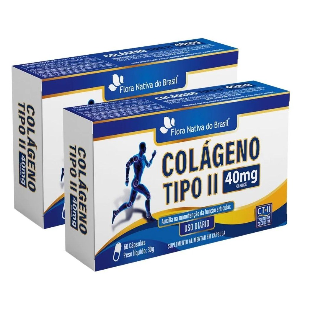 Kit 2x Colágeno Tipo 2 60 cápsulas - Flora Nativa