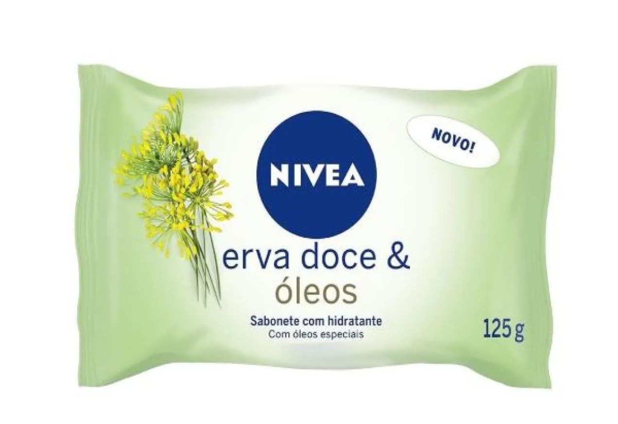 Sabonete Nivea Hidratante Erva Doce e Óleos 125g Embalagem com 12 unidades