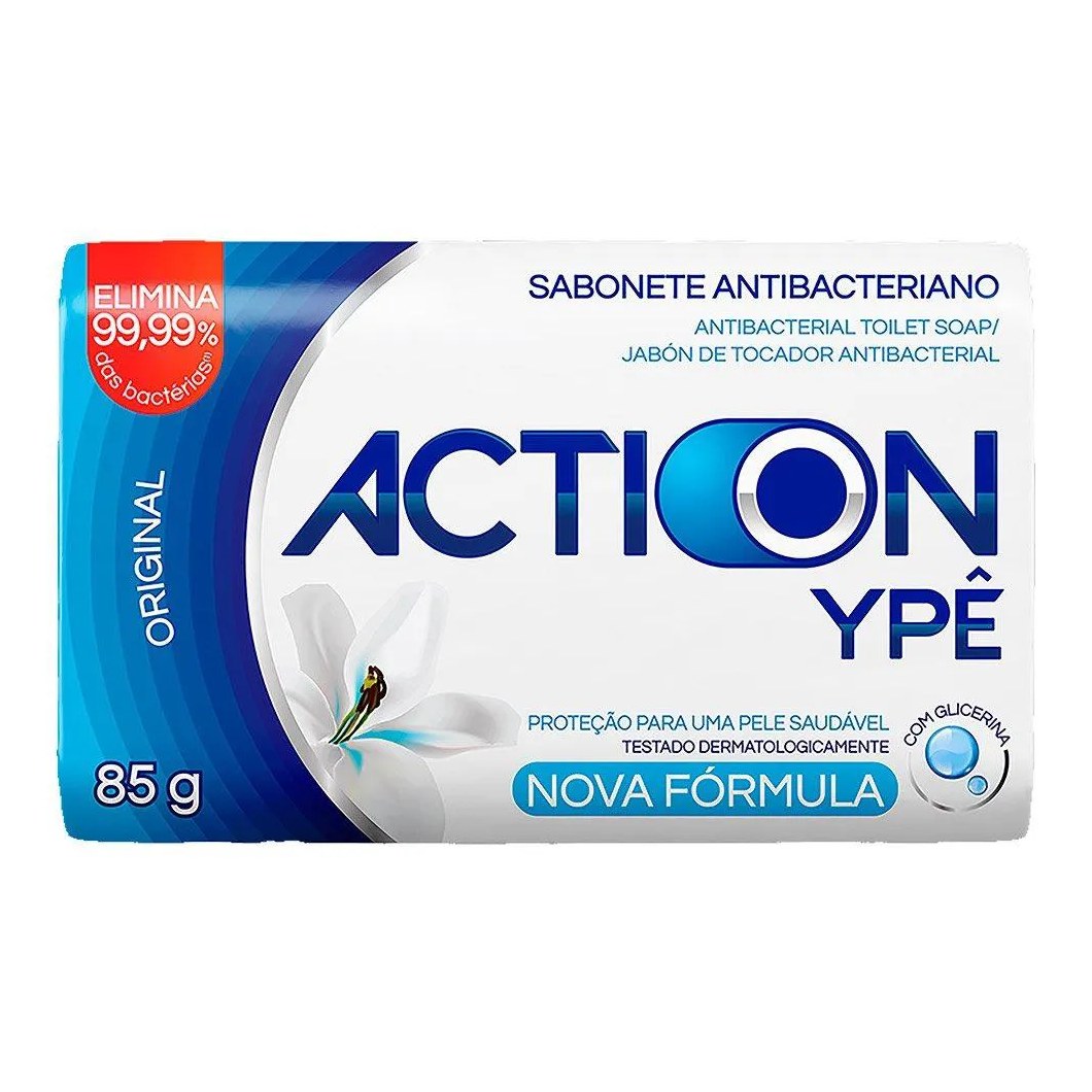 Sabonete Ypê Antibac Action 85g - Embalagem com 12 unidades