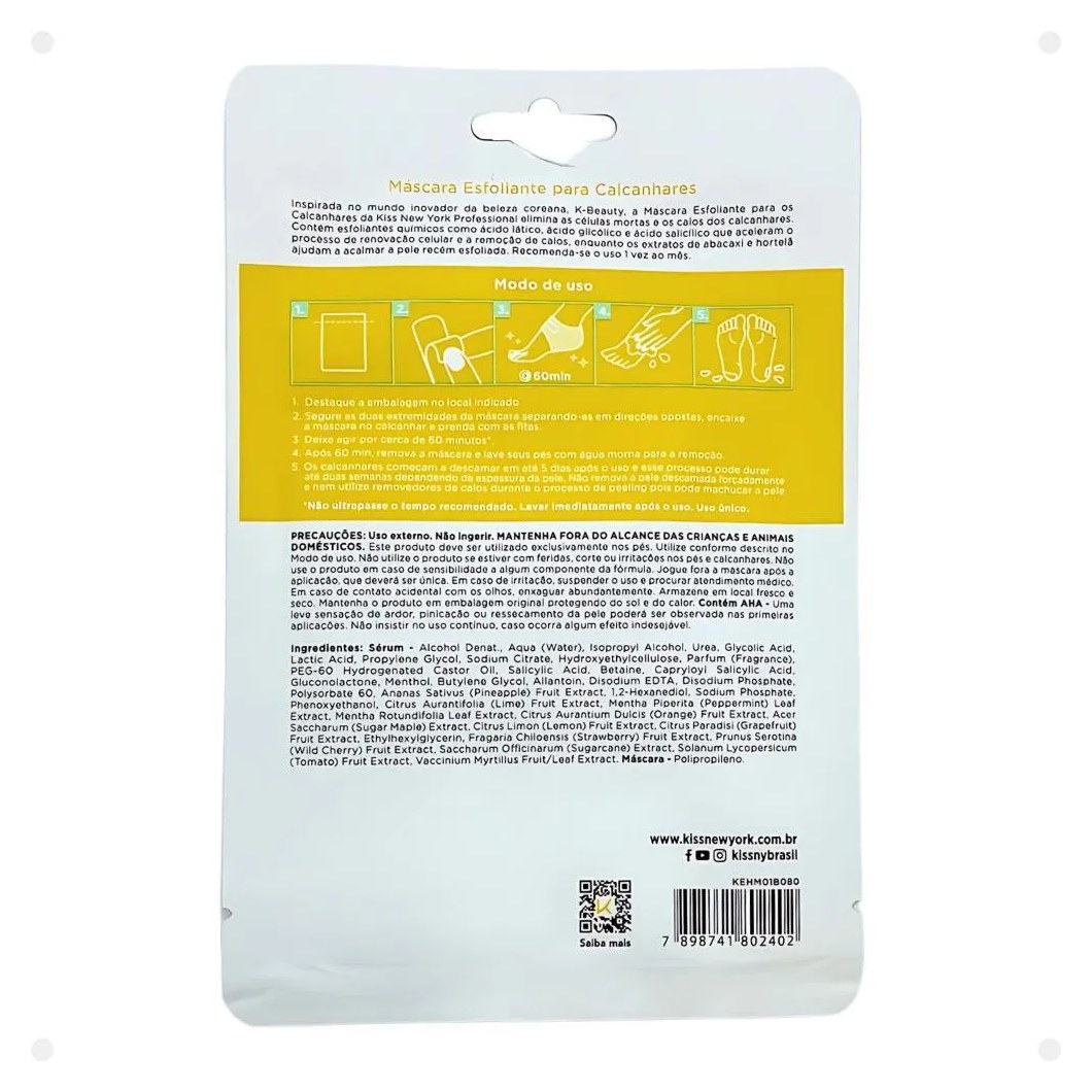 Máscara Esfoliante para Calcanhares Kiss New York Kehm01b