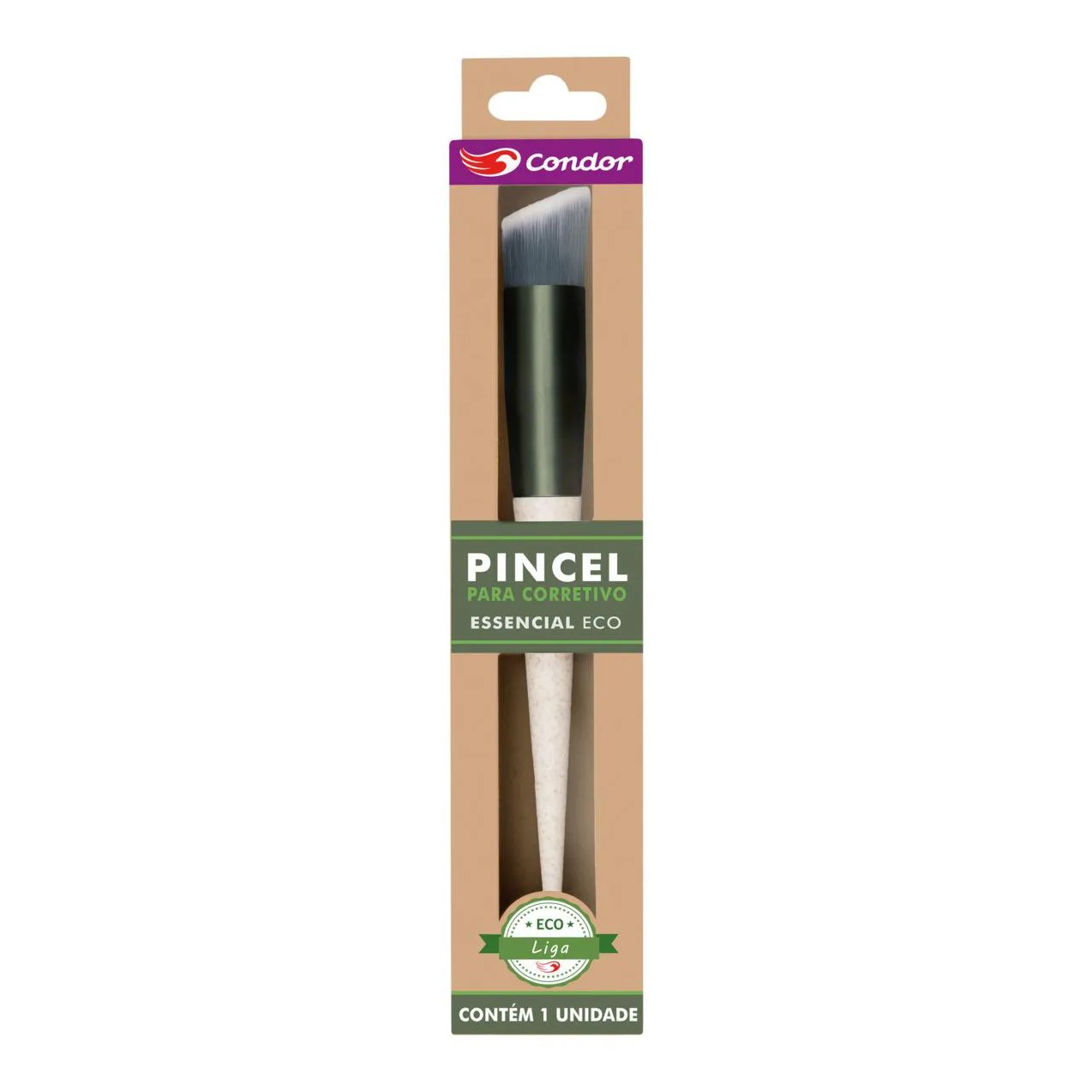 Pincel para Corretivo Chanfrado Condor Essencial Eco