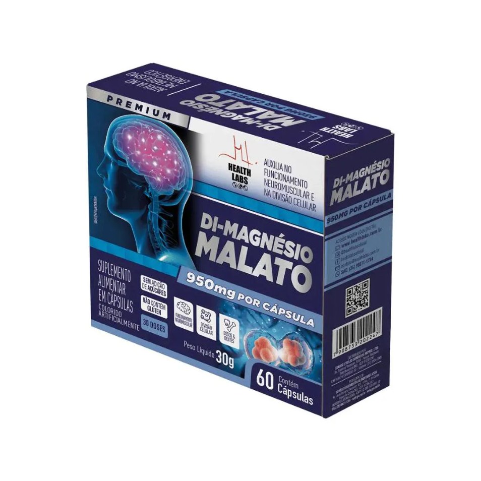 Di - Magnésio Malato 950mg - Health Labs