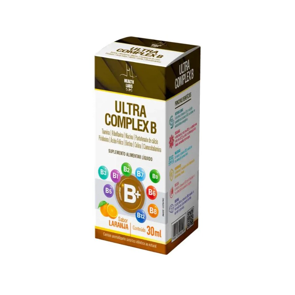 Ultra Complexo B Adulto 30ml Laranja - Health Labs
