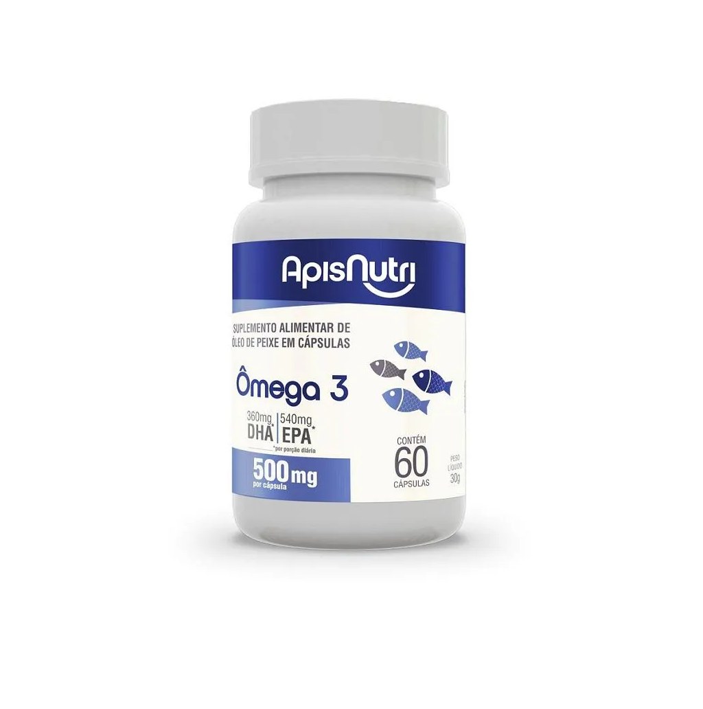 Ômega 3 500mg (60 Cápsulas) - Apisnutri