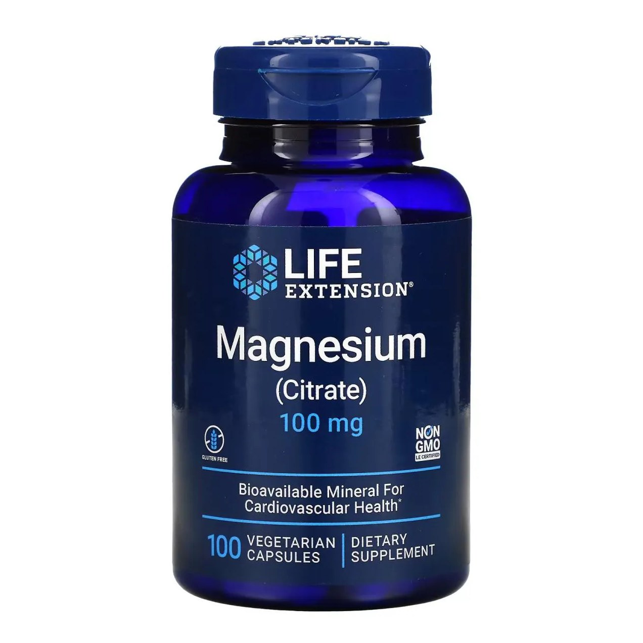 Magnesio Citrato 100mg 100 Capsulas Vegetariana - Life Extension
