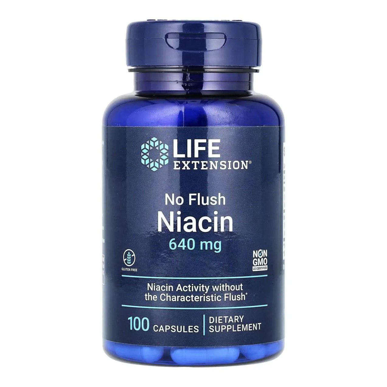 Niacina no Flush 640mg 100 Capsulas - Life Extension