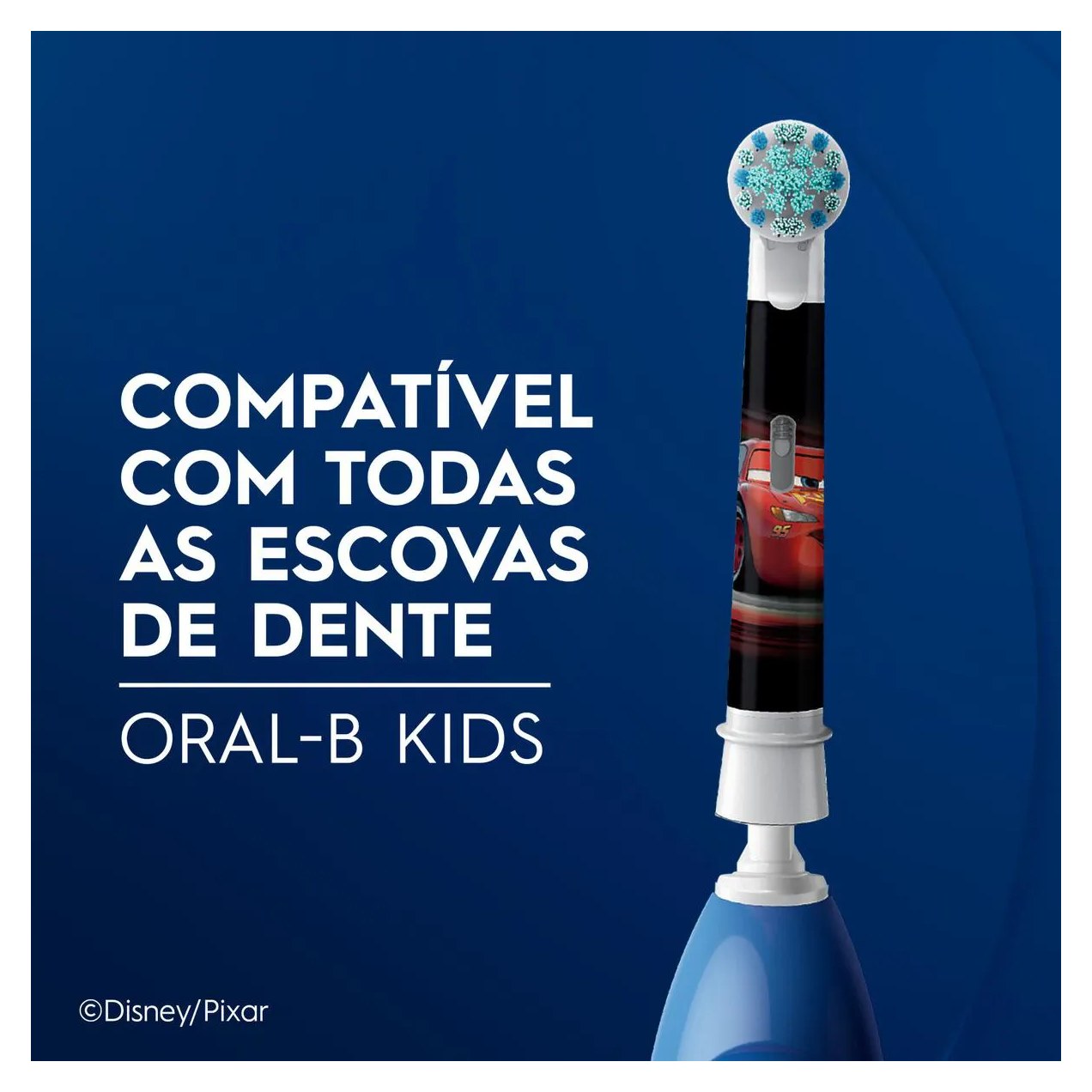 Refil Escova de Dente Elétrica Infantil Oral-B Disney Pixar Carros 2 Unidades