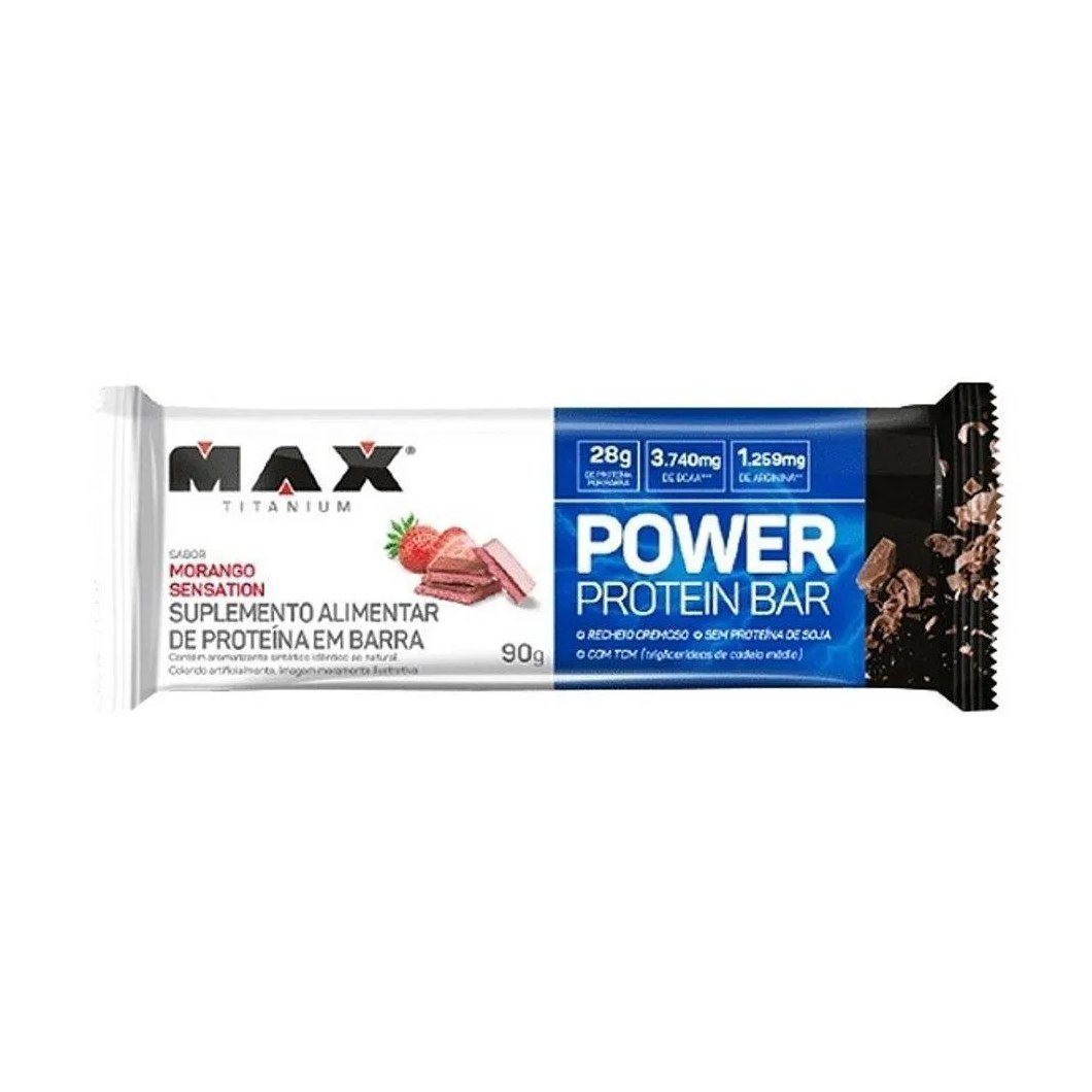 Power Protein Bar (90g) - Sabor: Morango Sensation
