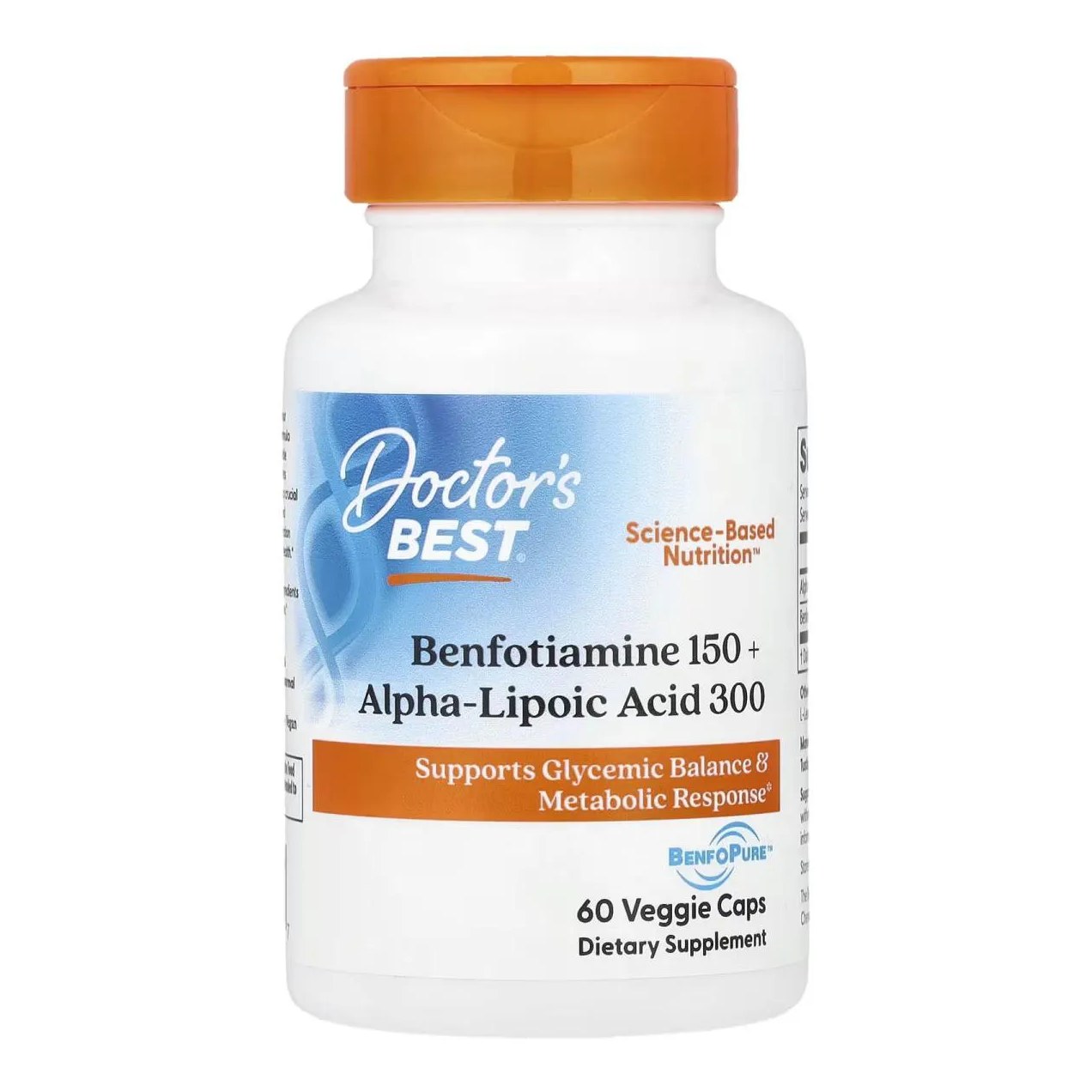 Benfotiamina 150 Mg + Ácido Alfa Lipóico 300 Mg 60 Cápsulas - Doctor's Best