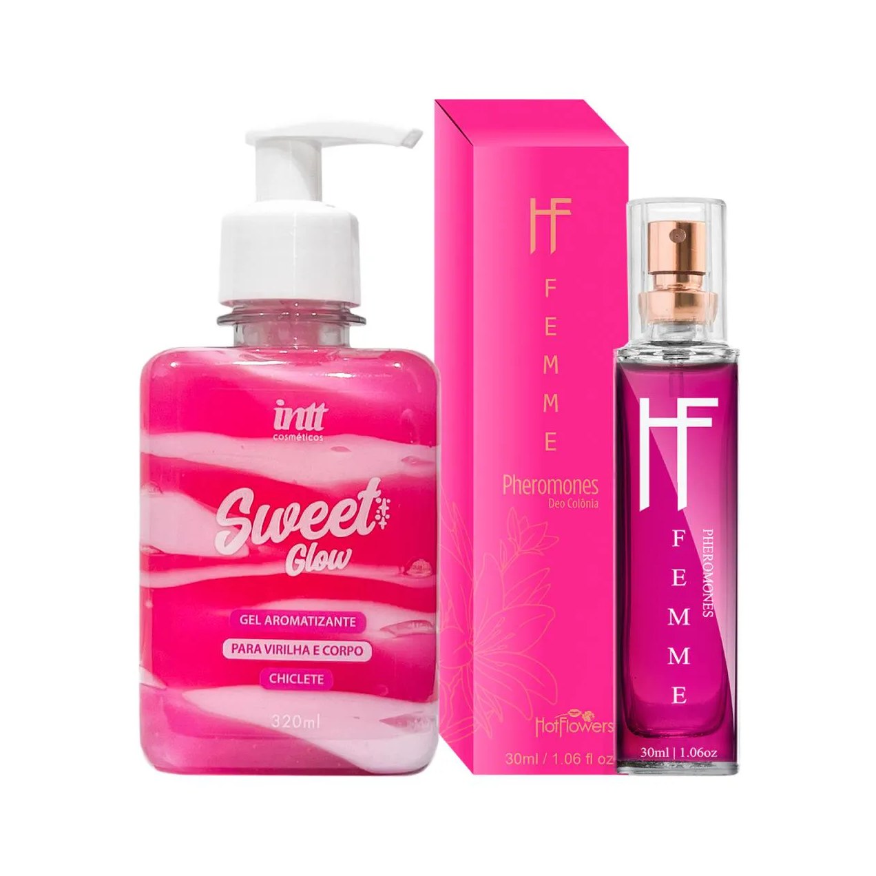 Kit Skincare Sweet Glow Hidratante e Perfume Chiclete