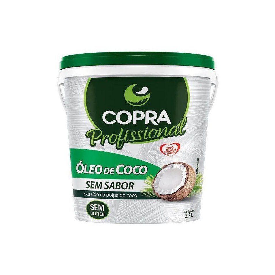 Óleo de Coco sem Sabor Balde 3,2kg - Copra