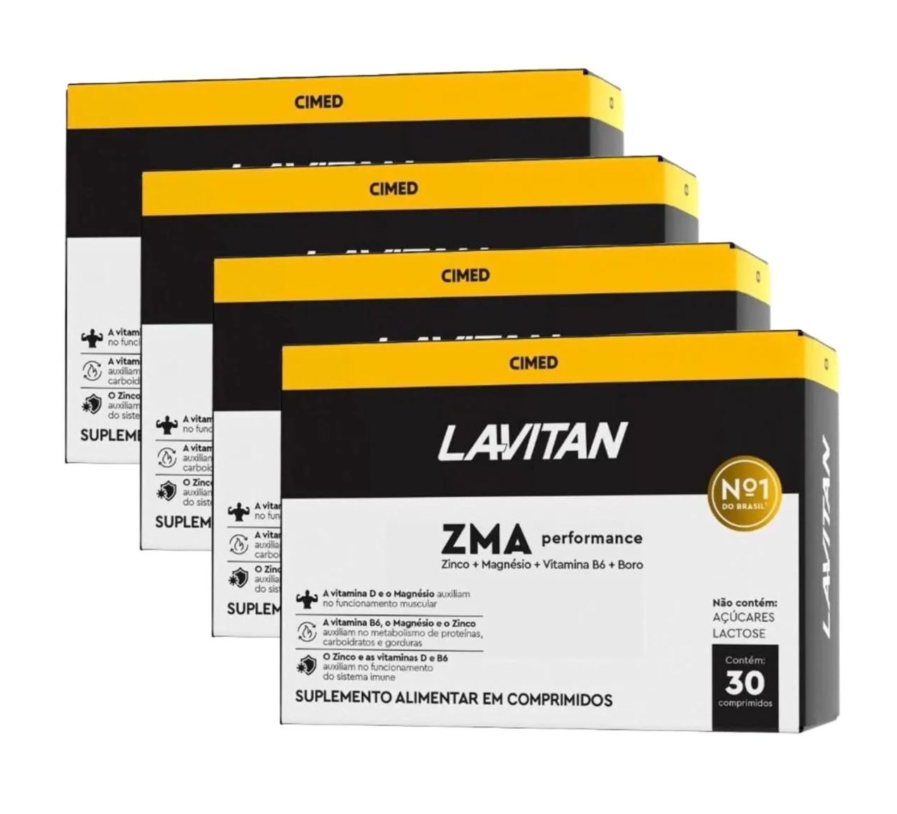 Suplemento Lavitan Zma Performance com 30 cápsulas - Kit 4 - Cimed