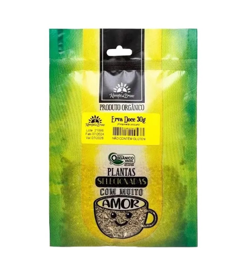 Chá de Erva Doce Orgânica Kampo de Ervas 30g