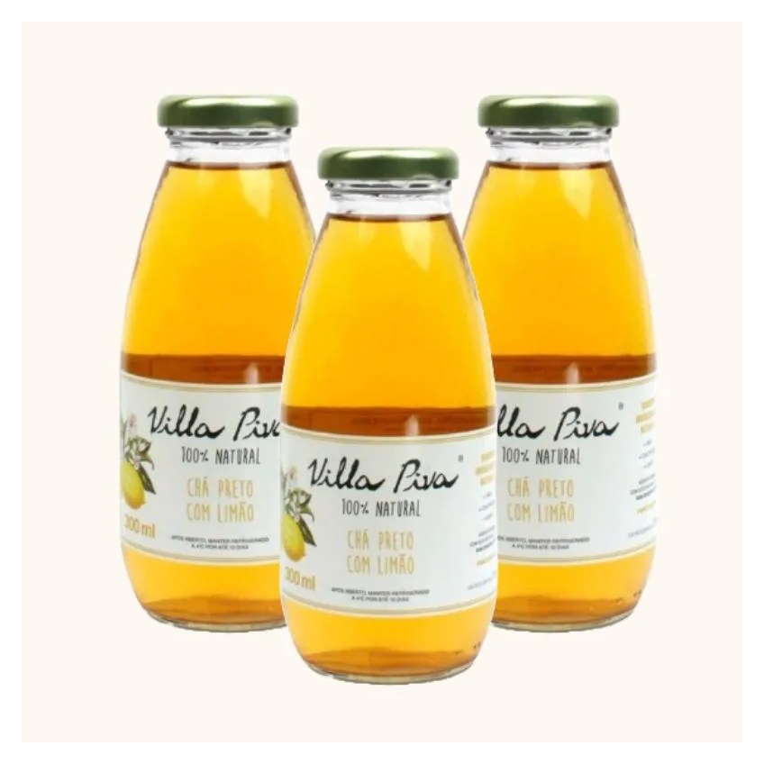 Kit 3x: Chá Preto com Limão Sem Açúcar Villa Piva 300ml