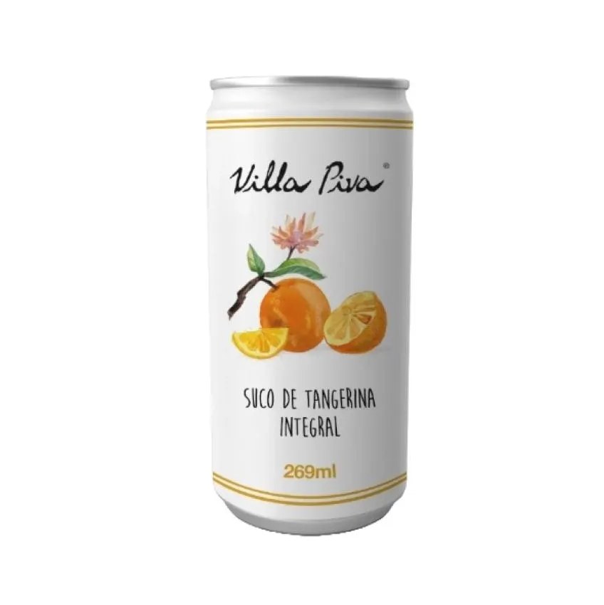 Suco de Tangerina Integral Sem Açúcar Lata Villa Piva 269ml