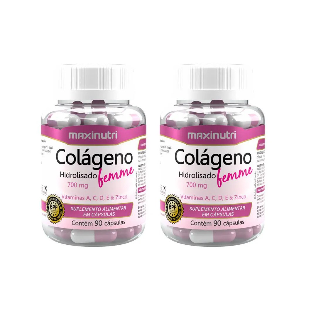 Kit 2 Colágeno Femme 90 Cápsulas Maxinutri