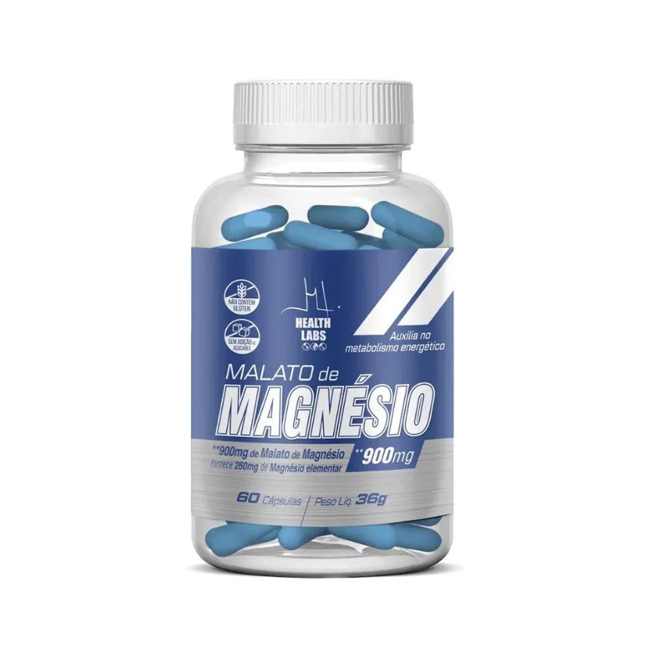 Malato Magnésio 60 cápsulas - Health Labs
