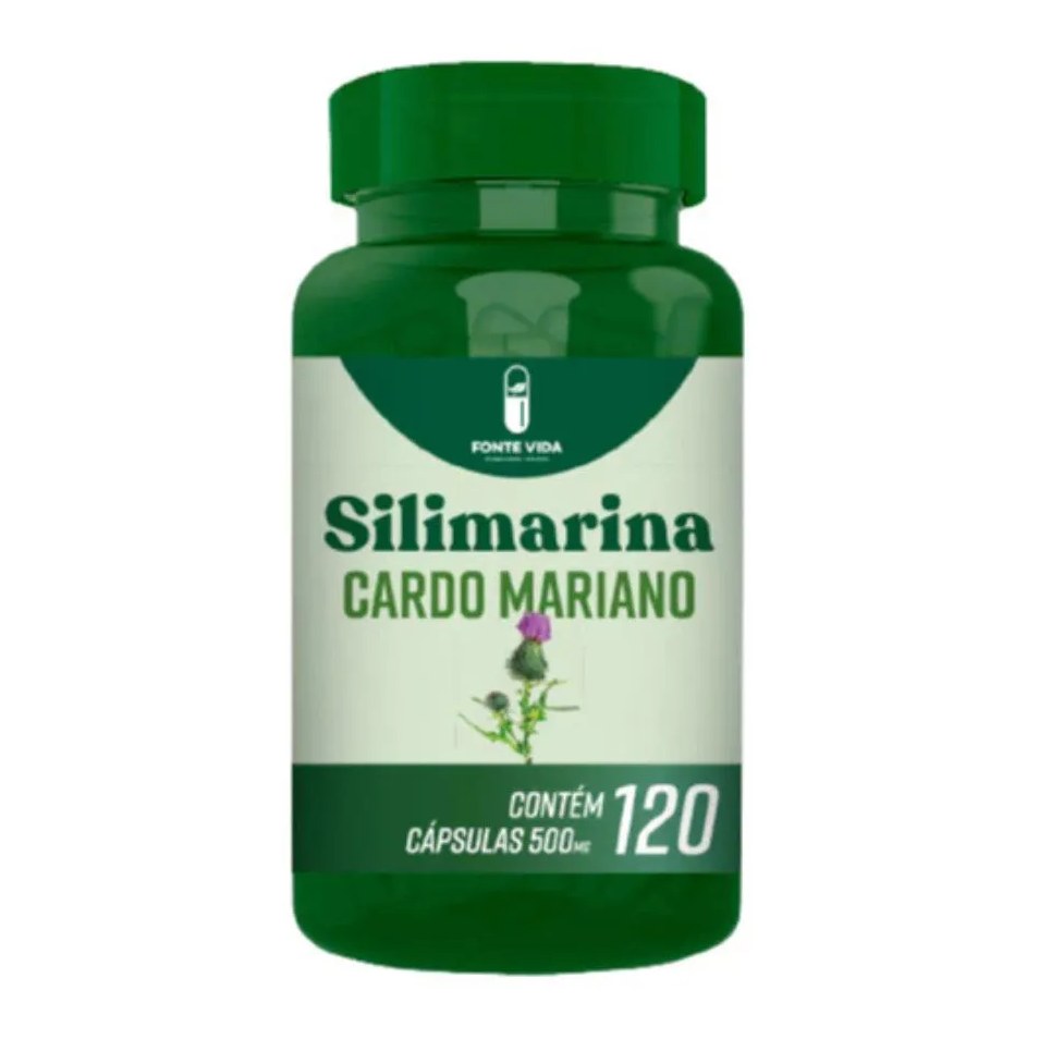 Silimaria Natural Vegano 500mg 120 Capsulas (fonte Vida).