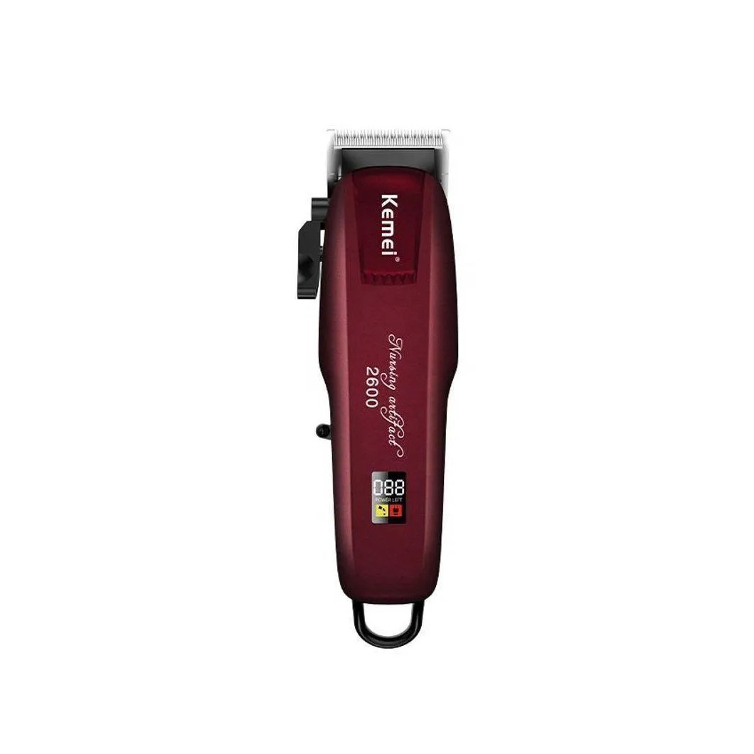 Cortador de Cabelo Kemei Km-2600 Bordô 100v/240v