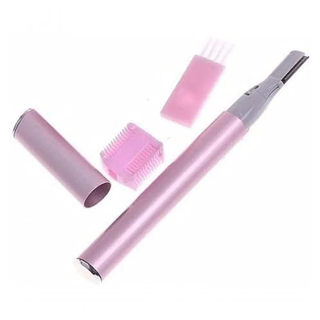 Depilador Aparador de Pelos Nariz Sobrancelhas e Orelha Mulher Facial Caneta Rosa
