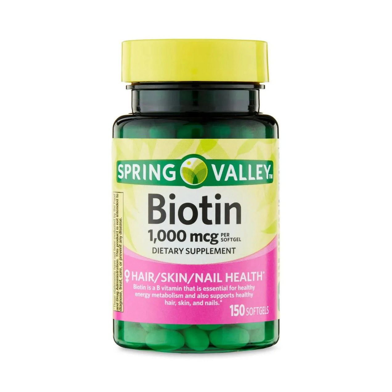 Biotina 1.000mcg 150 Softgel - Spring Valley