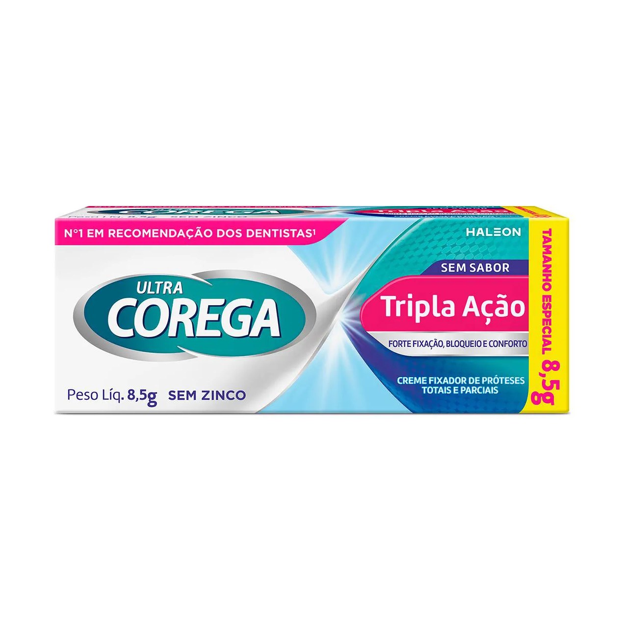 Creme Fixador de Dentadura Ultra Corega Tripla Ação Sem Sabor 8,5g