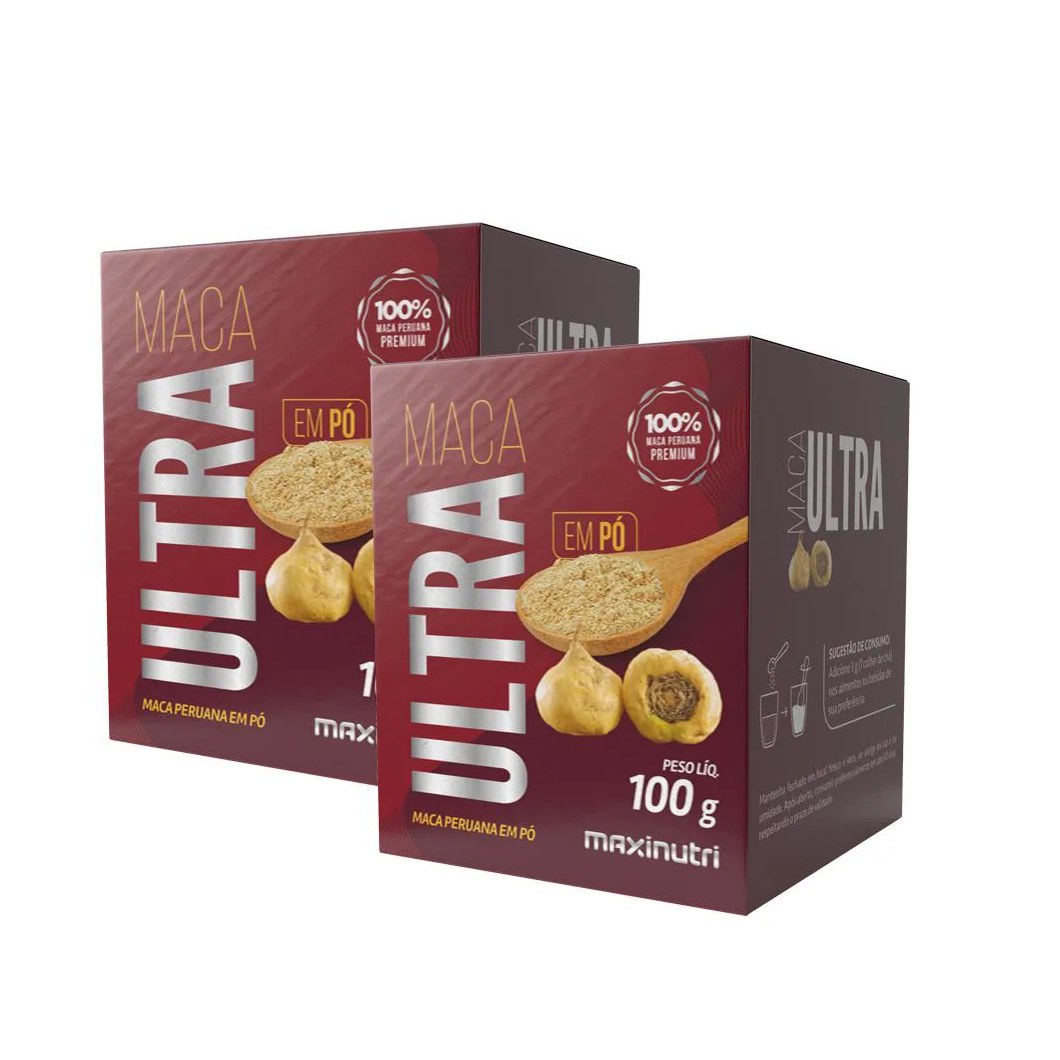 KIT 2 MACA ULTRA EM Pó 100G OGIRINAL 100% MACA MAXINUTRI