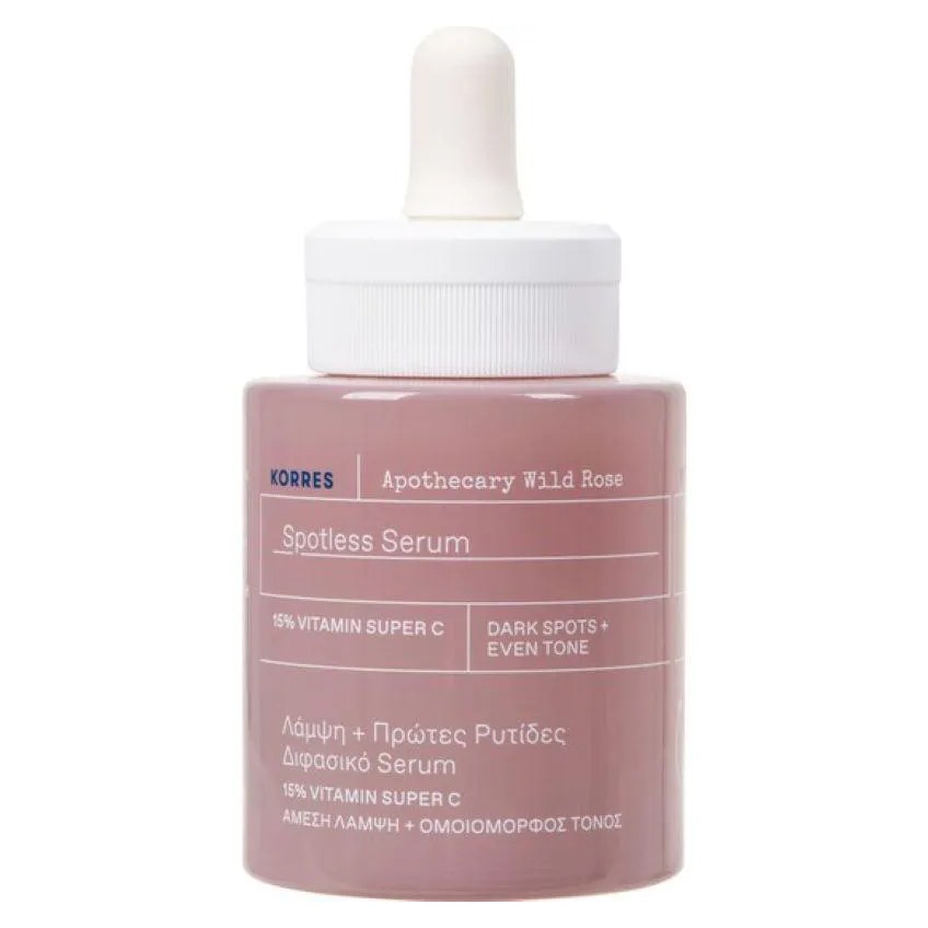 Korres Serum Clareador Bifasico Spotless Apothecary Wild Rose 30Ml