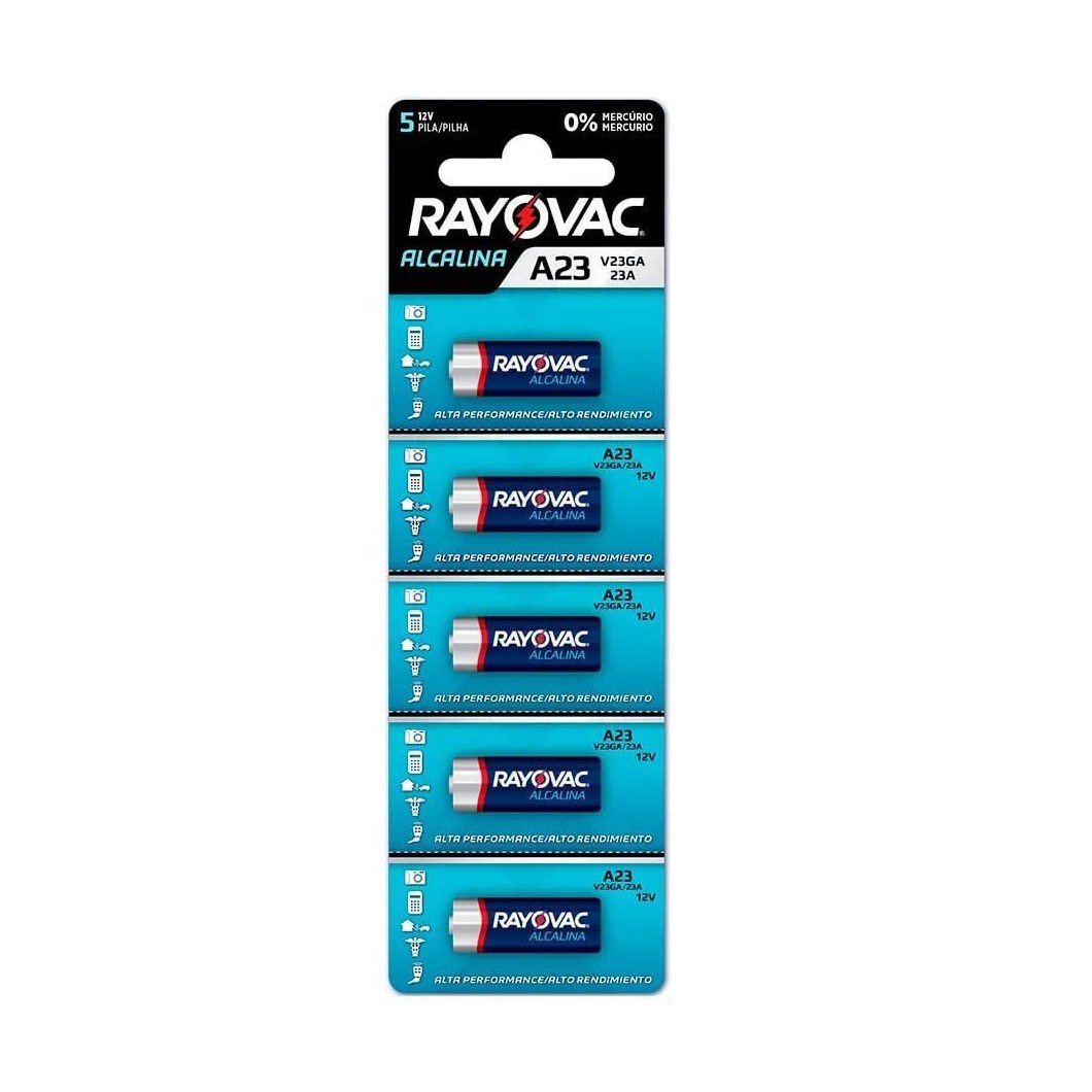 Pilha Rayovac Alcalina V23ga-5 12v - Embalagem C/ 5 unidades