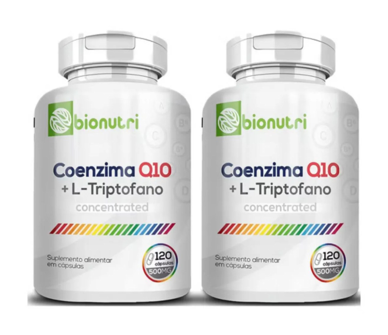 Kit 2x Coenzima Q10 com L - Triptofano 500mg 120 cápsulas Bionutri