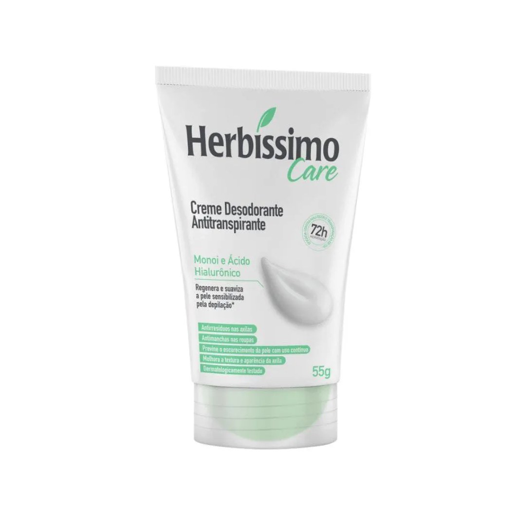 Desodorante Cremoso Herbíssimo Care Monoi e Acido Hialurônico 55gr