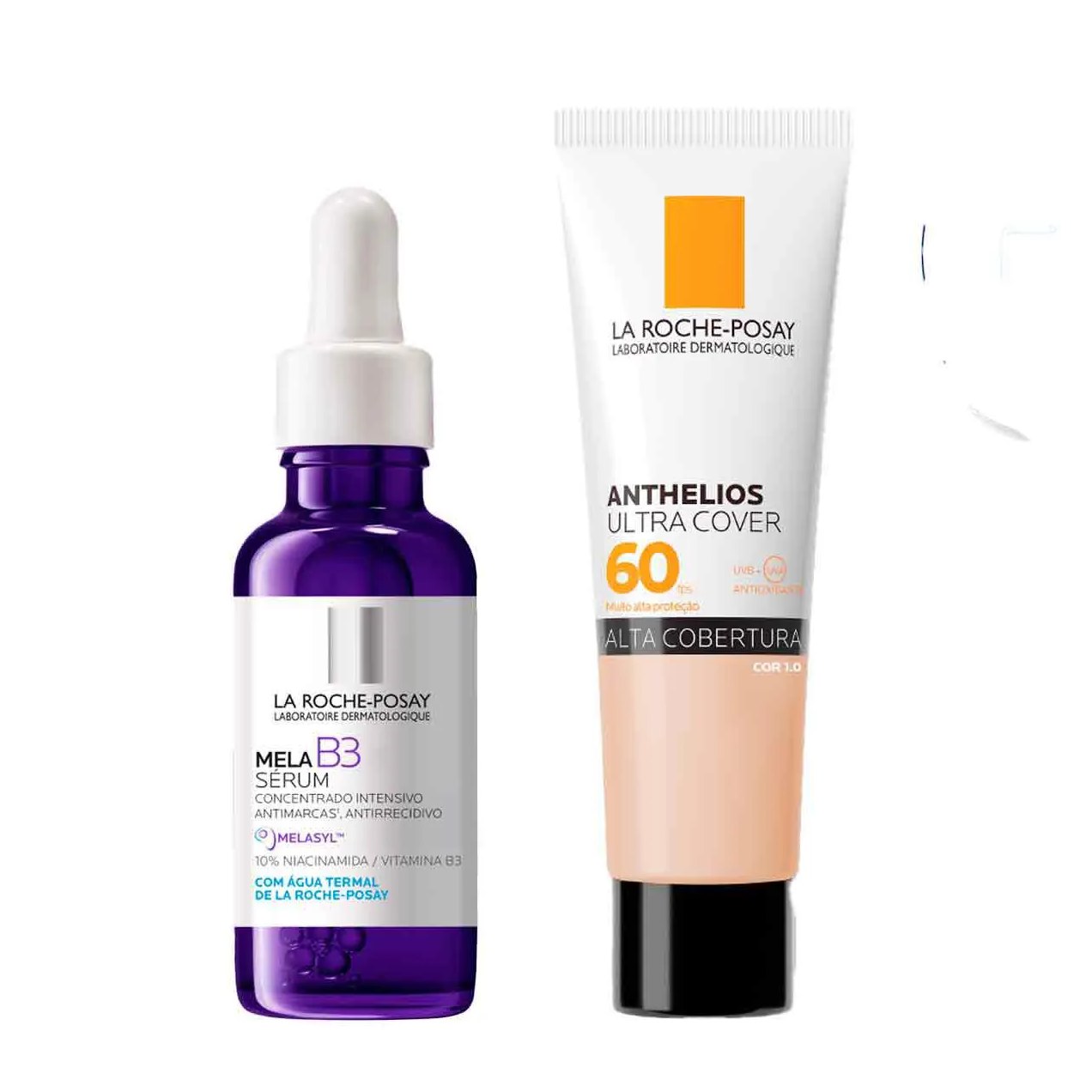 Kit Protetor Solar Facial La Roche Posay FPS 60 Anthelios Ultra Cover Cor 1.0 30g + Sérum Antimanchas La Roche-Posay B3 30ml