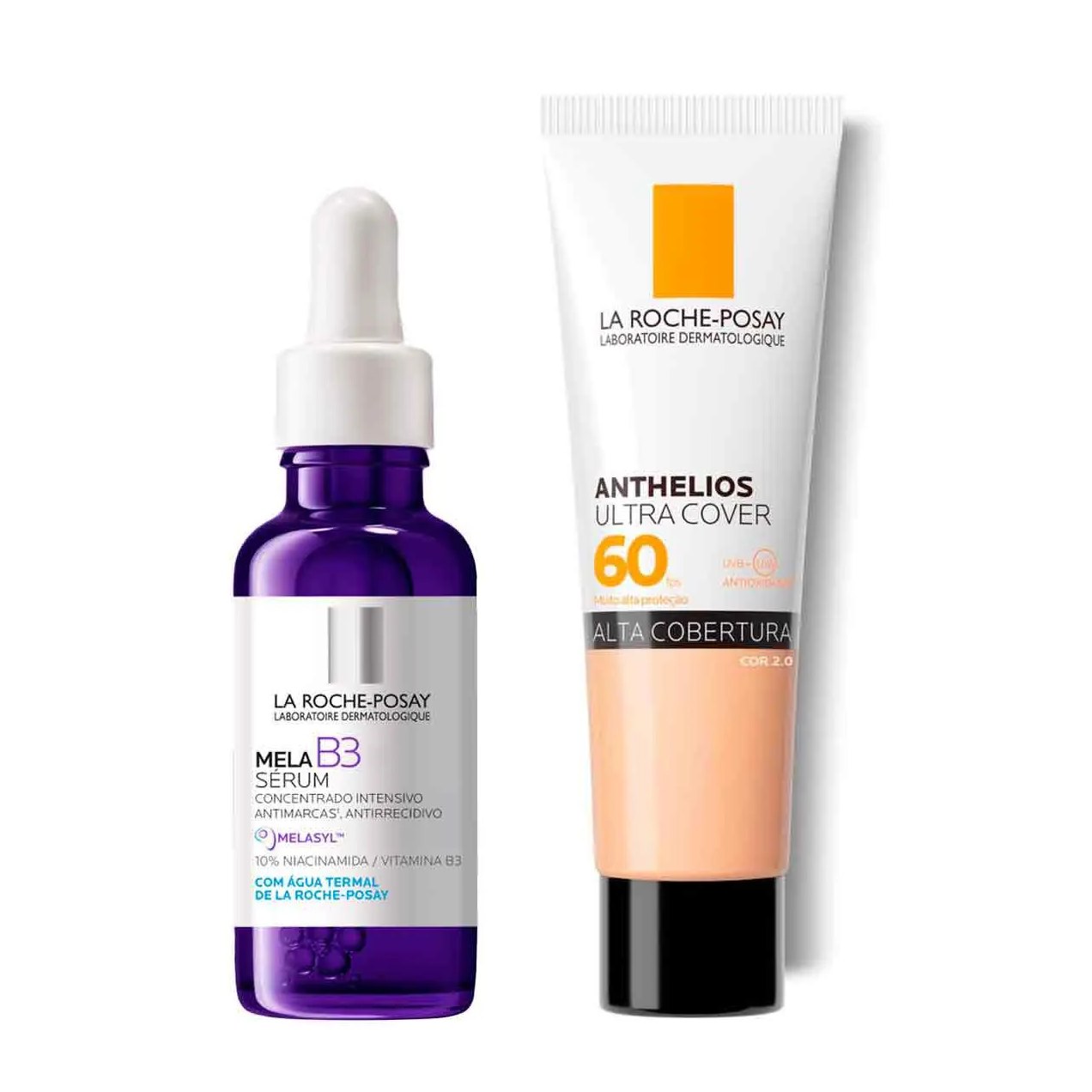 Kit Protetor Solar Facial La Roche Posay FPS 60 Anthelios Ultra Cover Cor 2.0 30g + Sérum Antimanchas La Roche-Posay B3 30ml