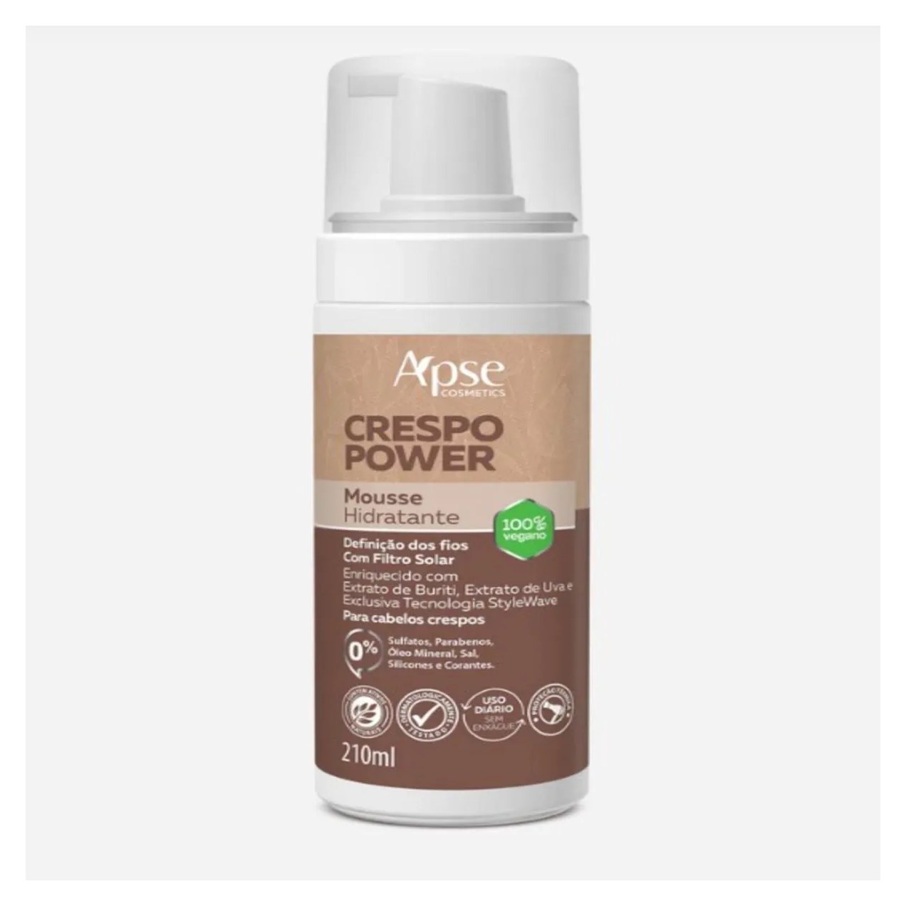 Ápice Mousse Hidratante Crespo Power 210 ML