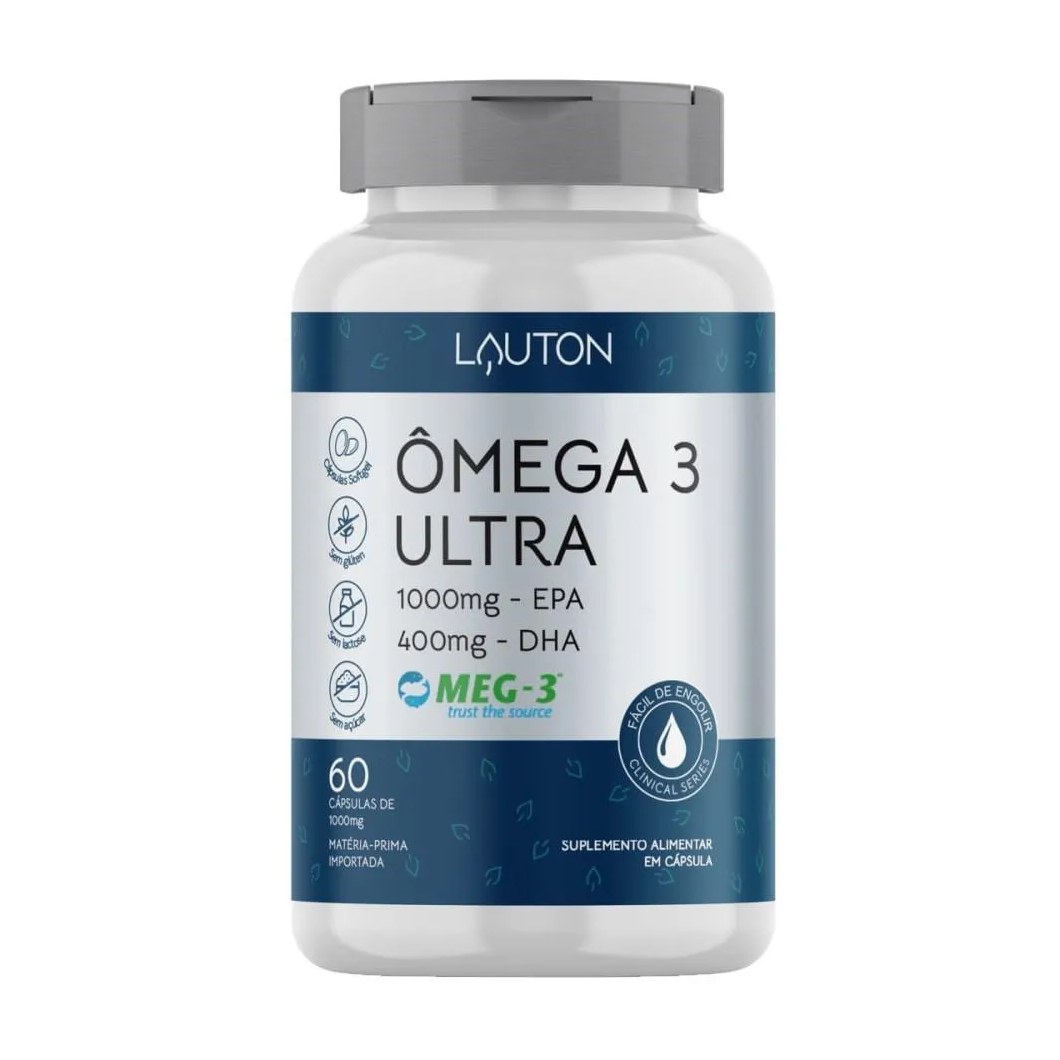 Ômega 3 Ultra 1000mg Epa 400mg Dha 60 cápsulas - Lauton
