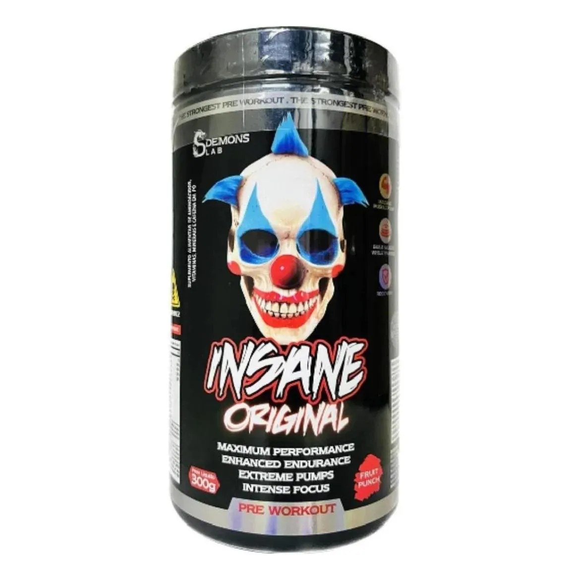 Pre Treino Insane Original Fruit Punch 300g - Demons Lab