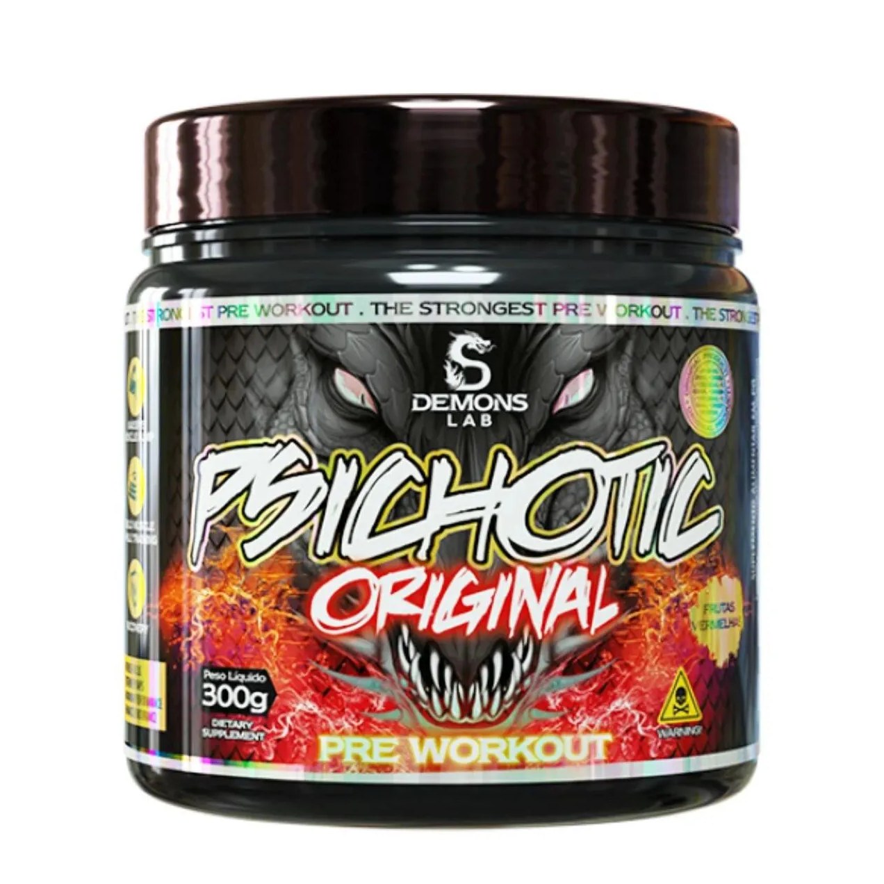 Pre Treino Psichotic Original Frutas Vermelhas 300g - Demons Lab