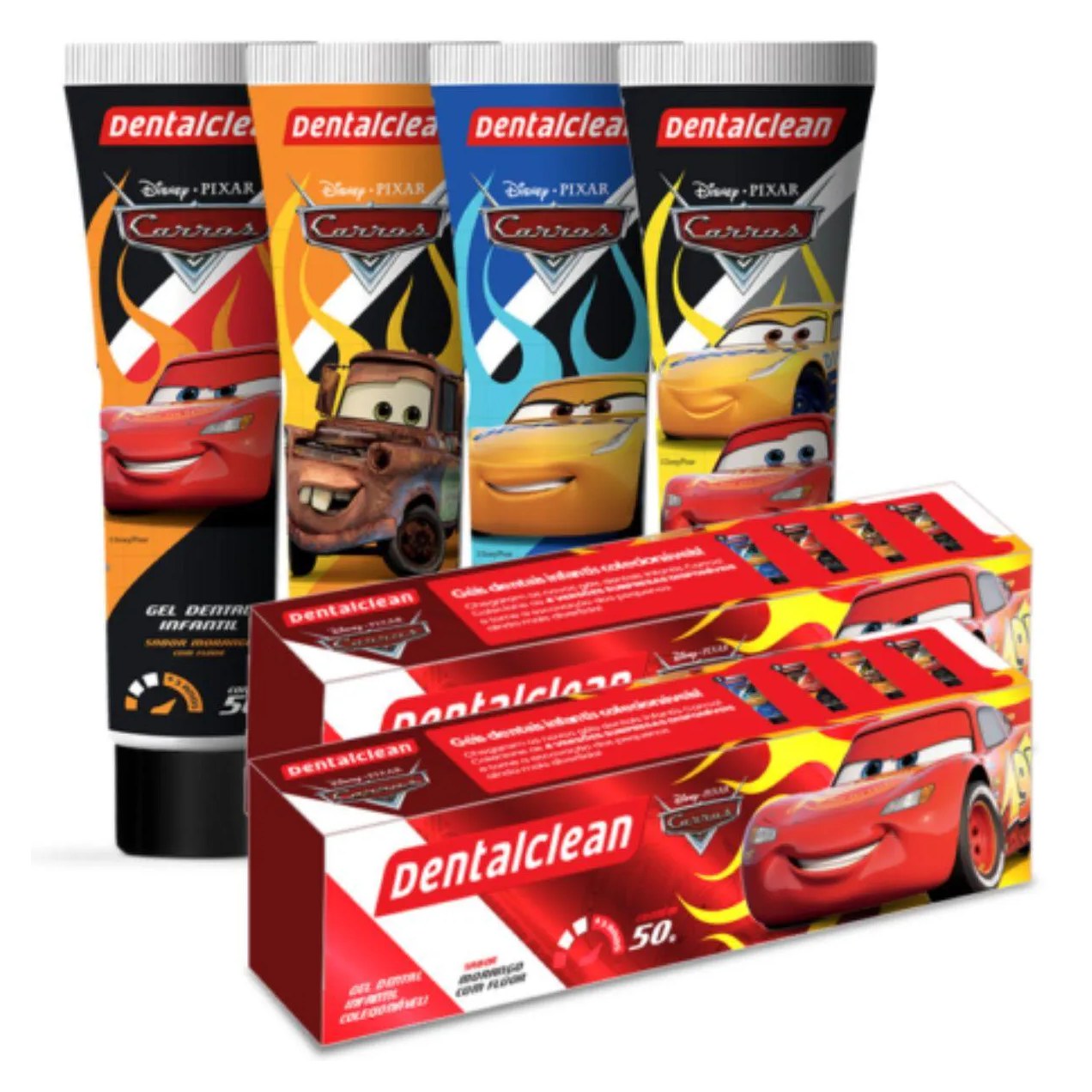 Gel Dental Infantil Carros - Morango - 50G - Dentalclean