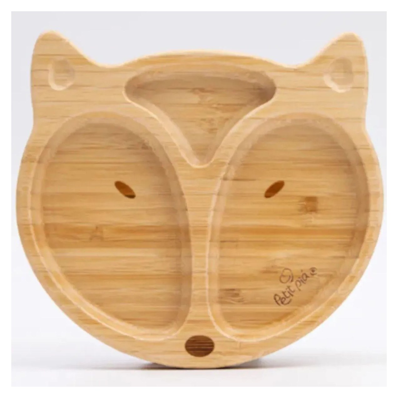 Prato de Bambu com Ventosa de Silicone Raposa - Petit Piá