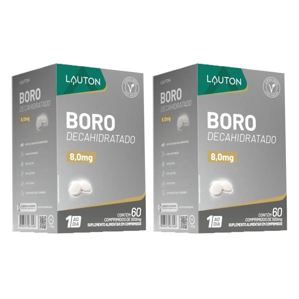 Kit 2x Boro Decahidratado 60 comprimidos - Lauton