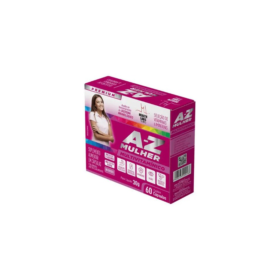 Multivitamínico A - Z Mulher 60 cápsulas - Health Labs