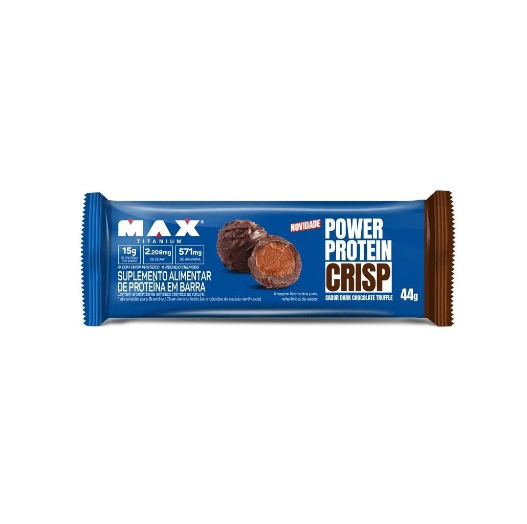 POWER PROTEIN CRISP BAR (44G) - SABOR: DARK CHOCOLATE TRUFFLE